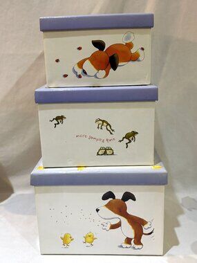 Set of 3 Nesting Kipper the Dog Gift Boxes by HIT Entertainment Vintage 2003